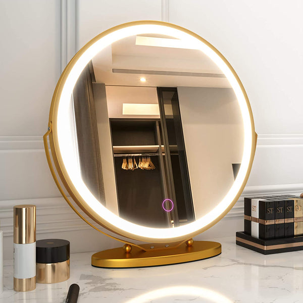 Ingle Home 20" Round Vanity Cosmetic Makeup LED light with Smart Touch Control